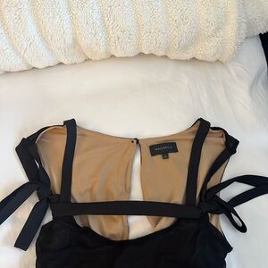 Majorelle Black and Tan Dress